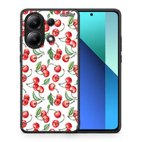 Thumbnail for Θήκη Xiaomi Redmi Note 13 4G Cherry Summer από τη Smartfits με σχέδιο στο πίσω μέρος και μαύρο περίβλημα | Xiaomi Redmi Note 13 4G Cherry Summer case with colorful back and black bezels