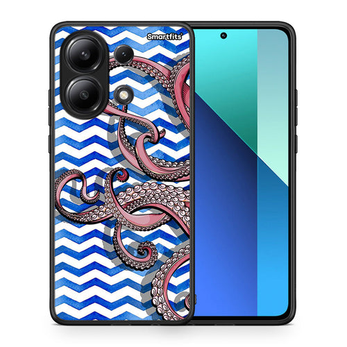 Θήκη Xiaomi Redmi Note 13 4G Chevron Devilfish από τη Smartfits με σχέδιο στο πίσω μέρος και μαύρο περίβλημα | Xiaomi Redmi Note 13 4G Chevron Devilfish case with colorful back and black bezels