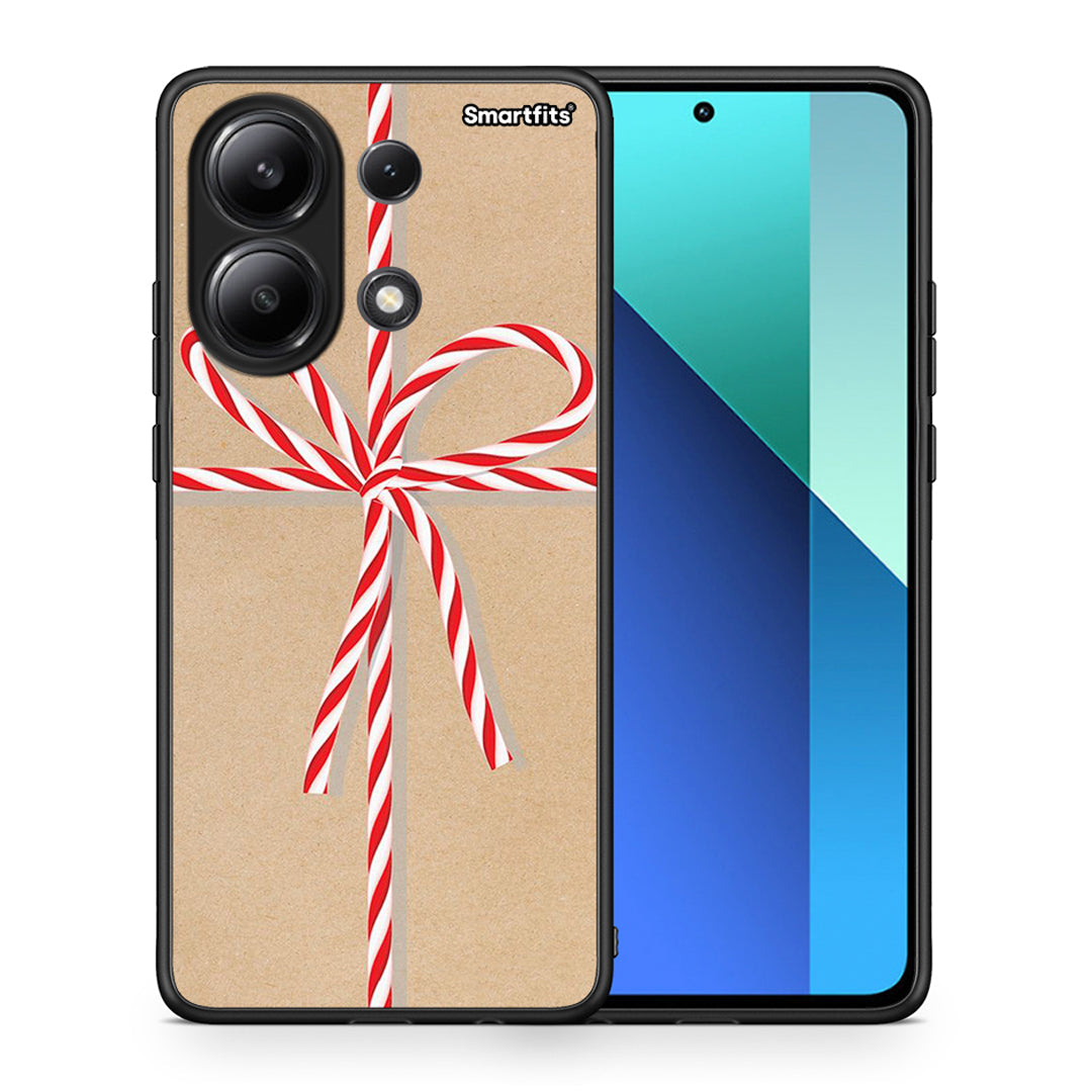 Θήκη Xiaomi Redmi Note 13 4G Christmas Gift από τη Smartfits με σχέδιο στο πίσω μέρος και μαύρο περίβλημα | Xiaomi Redmi Note 13 4G Christmas Gift case with colorful back and black bezels