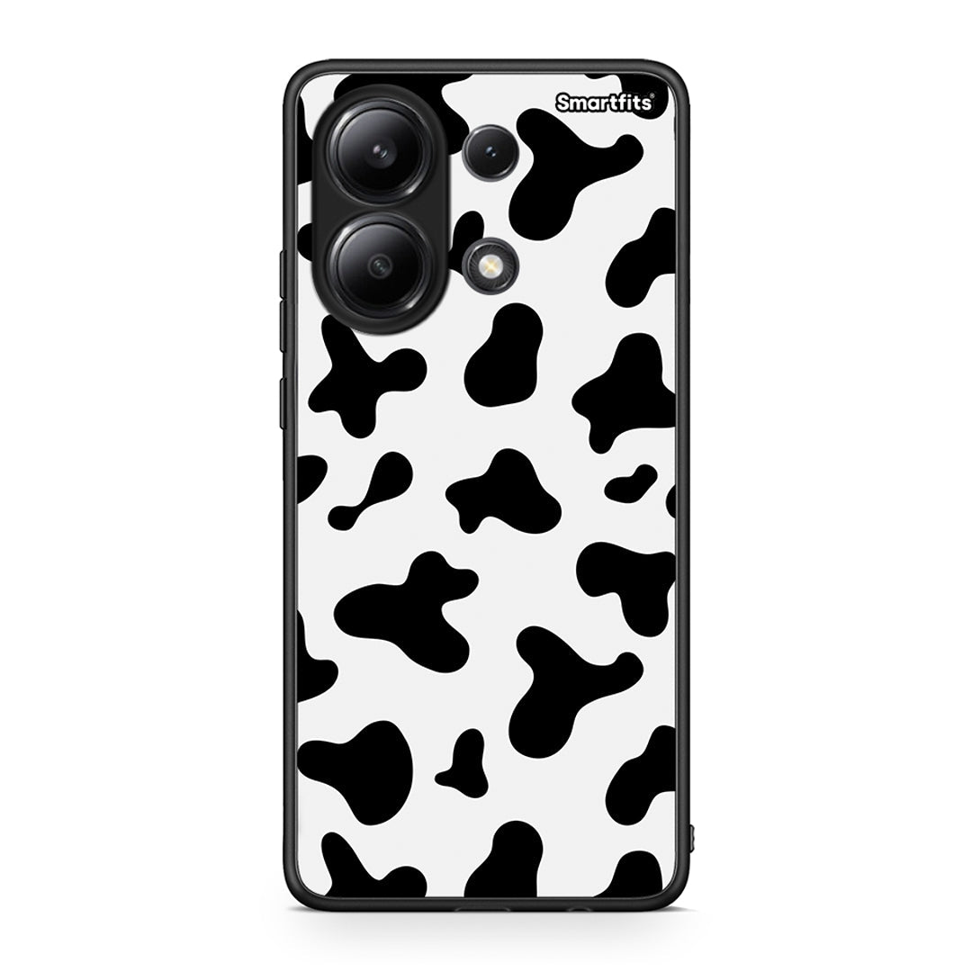 Xiaomi Redmi Note 13 4G Cow Print θήκη από τη Smartfits με σχέδιο στο πίσω μέρος και μαύρο περίβλημα | Smartphone case with colorful back and black bezels by Smartfits