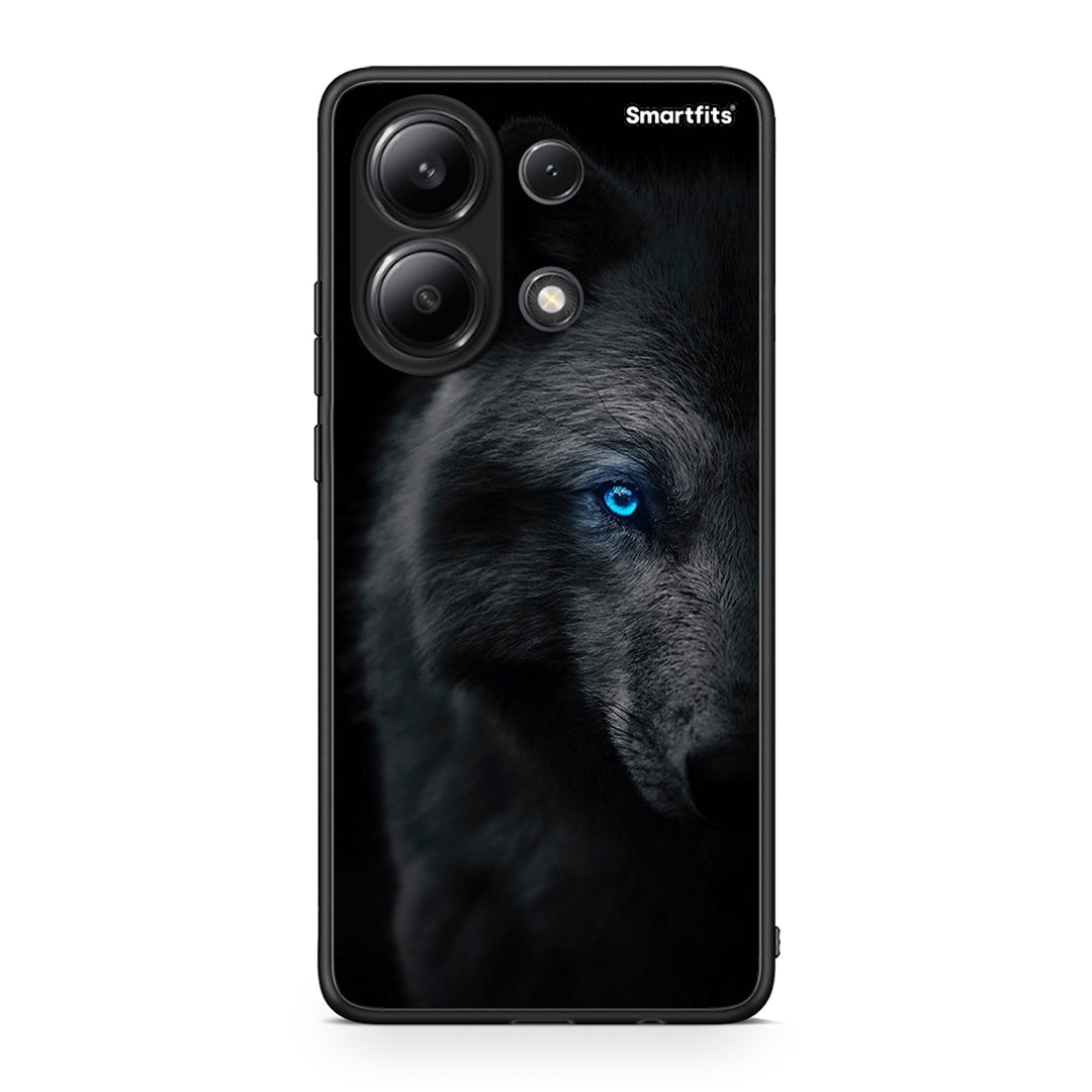 Xiaomi Redmi Note 13 4G Dark Wolf θήκη από τη Smartfits με σχέδιο στο πίσω μέρος και μαύρο περίβλημα | Smartphone case with colorful back and black bezels by Smartfits