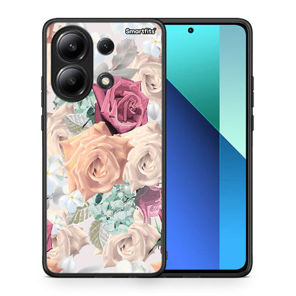 Θήκη Xiaomi Redmi Note 13 4G Bouquet Floral από τη Smartfits με σχέδιο στο πίσω μέρος και μαύρο περίβλημα | Xiaomi Redmi Note 13 4G Bouquet Floral case with colorful back and black bezels
