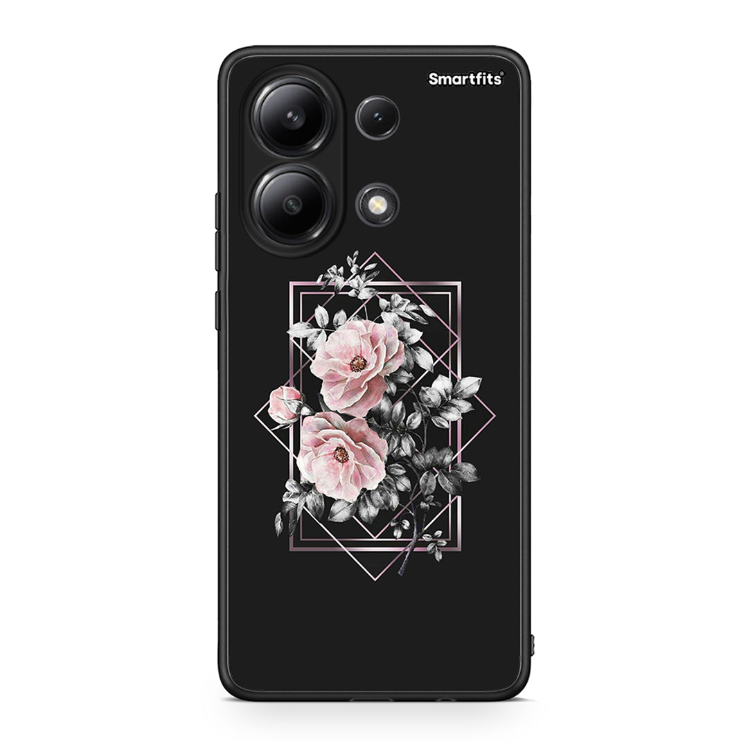 4 - Xiaomi Redmi Note 13 4G Frame Flower case, cover, bumper