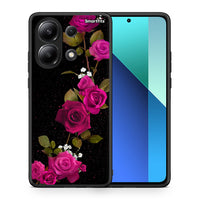 Thumbnail for Θήκη Xiaomi Redmi Note 13 4G Red Roses Flower από τη Smartfits με σχέδιο στο πίσω μέρος και μαύρο περίβλημα | Xiaomi Redmi Note 13 4G Red Roses Flower case with colorful back and black bezels