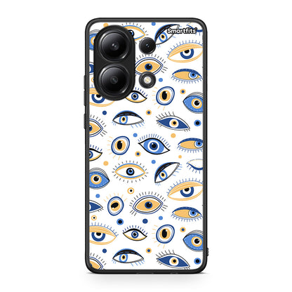 Xiaomi Redmi Note 13 4G Ftou Ftou θήκη από τη Smartfits με σχέδιο στο πίσω μέρος και μαύρο περίβλημα | Smartphone case with colorful back and black bezels by Smartfits
