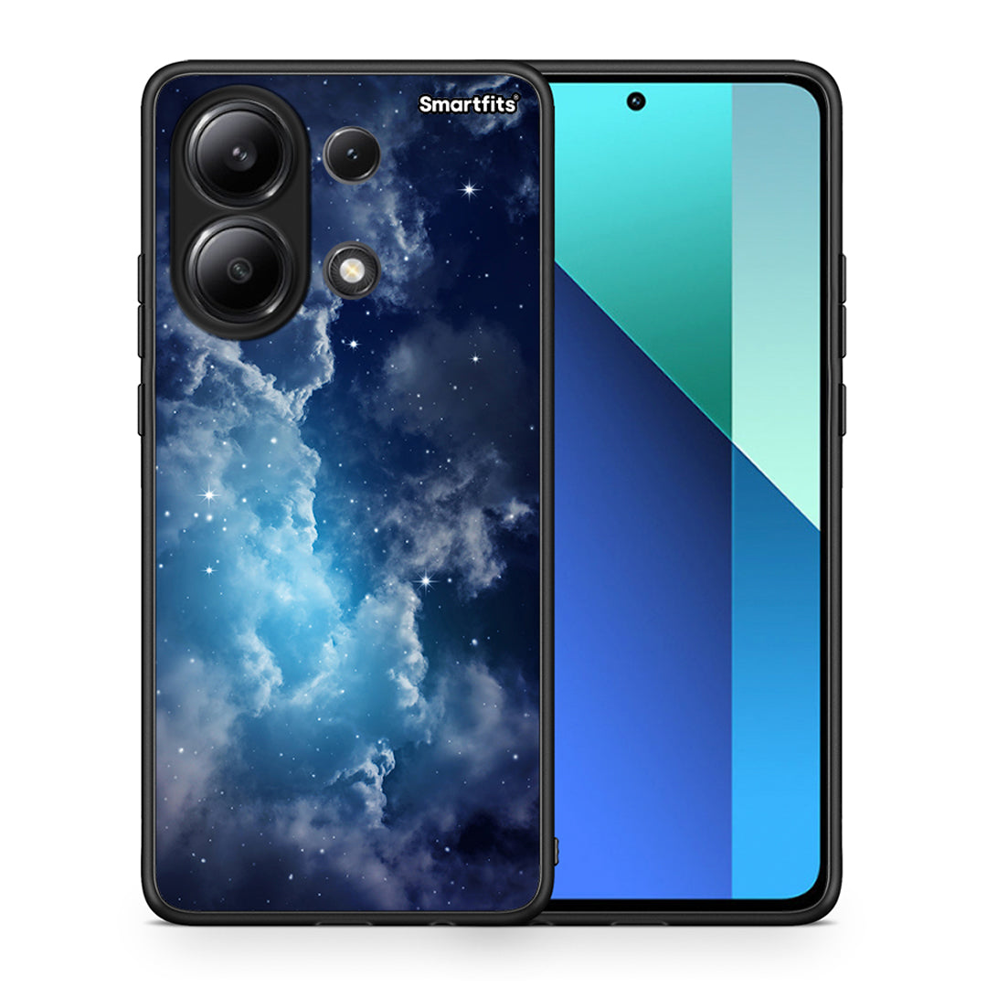 Θήκη Xiaomi Redmi Note 13 4G Blue Sky Galaxy από τη Smartfits με σχέδιο στο πίσω μέρος και μαύρο περίβλημα | Xiaomi Redmi Note 13 4G Blue Sky Galaxy case with colorful back and black bezels