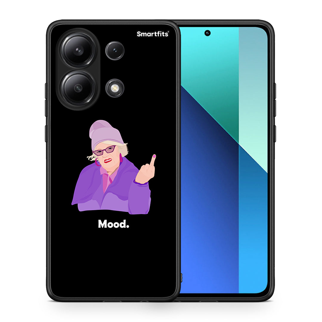 Θήκη Xiaomi Redmi Note 13 4G Grandma Mood Black από τη Smartfits με σχέδιο στο πίσω μέρος και μαύρο περίβλημα | Xiaomi Redmi Note 13 4G Grandma Mood Black case with colorful back and black bezels