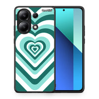 Thumbnail for Θήκη Xiaomi Redmi Note 13 4G Green Hearts από τη Smartfits με σχέδιο στο πίσω μέρος και μαύρο περίβλημα | Xiaomi Redmi Note 13 4G Green Hearts case with colorful back and black bezels