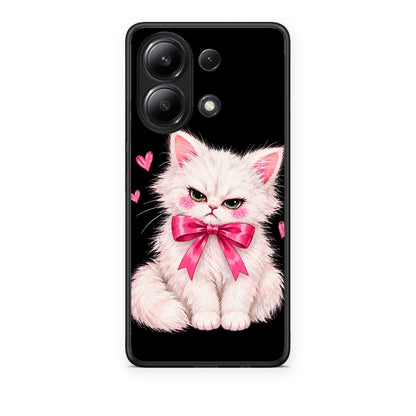 Θήκη Xiaomi Redmi Note 13 4G Grumpy Party Kitten on Black από τη Smartfits με σχέδιο στο πίσω μέρος και μαύρο περίβλημα | Xiaomi Redmi Note 13 4G Grumpy Party Kitten on Black case with colorful back and black bezels