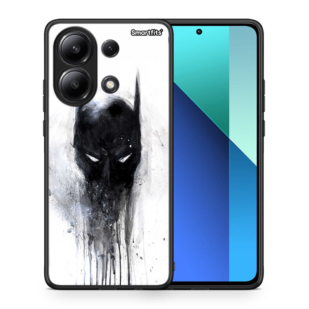 Θήκη Xiaomi Redmi Note 13 4G Paint Bat Hero από τη Smartfits με σχέδιο στο πίσω μέρος και μαύρο περίβλημα | Xiaomi Redmi Note 13 4G Paint Bat Hero case with colorful back and black bezels