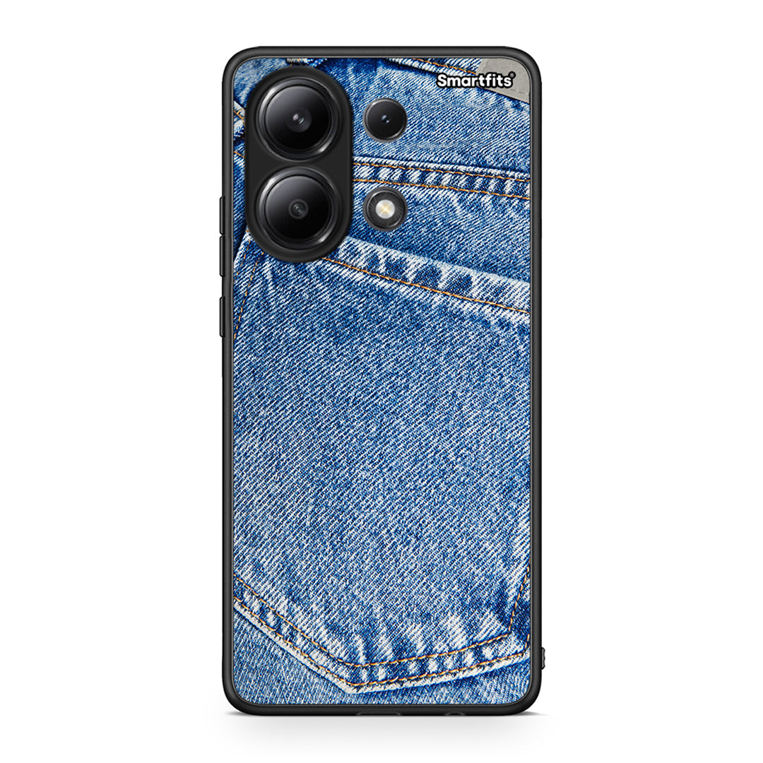 Xiaomi Redmi Note 13 4G Jeans Pocket θήκη από τη Smartfits με σχέδιο στο πίσω μέρος και μαύρο περίβλημα | Smartphone case with colorful back and black bezels by Smartfits