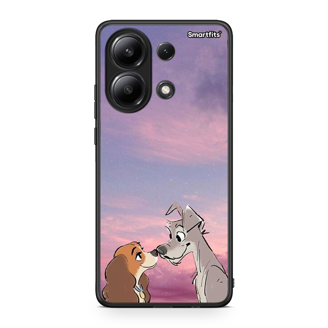 Xiaomi Redmi Note 13 4G Lady And Tramp θήκη από τη Smartfits με σχέδιο στο πίσω μέρος και μαύρο περίβλημα | Smartphone case with colorful back and black bezels by Smartfits