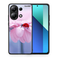 Thumbnail for Θήκη Xiaomi Redmi Note 13 4G Ladybug Flower από τη Smartfits με σχέδιο στο πίσω μέρος και μαύρο περίβλημα | Xiaomi Redmi Note 13 4G Ladybug Flower case with colorful back and black bezels