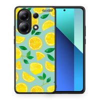 Thumbnail for Θήκη Xiaomi Redmi Note 13 4G Lemons από τη Smartfits με σχέδιο στο πίσω μέρος και μαύρο περίβλημα | Xiaomi Redmi Note 13 4G Lemons case with colorful back and black bezels