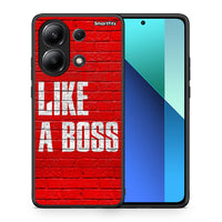 Thumbnail for Θήκη Xiaomi Redmi Note 13 4G Like A Boss από τη Smartfits με σχέδιο στο πίσω μέρος και μαύρο περίβλημα | Xiaomi Redmi Note 13 4G Like A Boss case with colorful back and black bezels