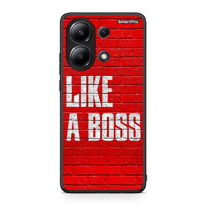 Xiaomi Redmi Note 13 4G Like A Boss θήκη από τη Smartfits με σχέδιο στο πίσω μέρος και μαύρο περίβλημα | Smartphone case with colorful back and black bezels by Smartfits