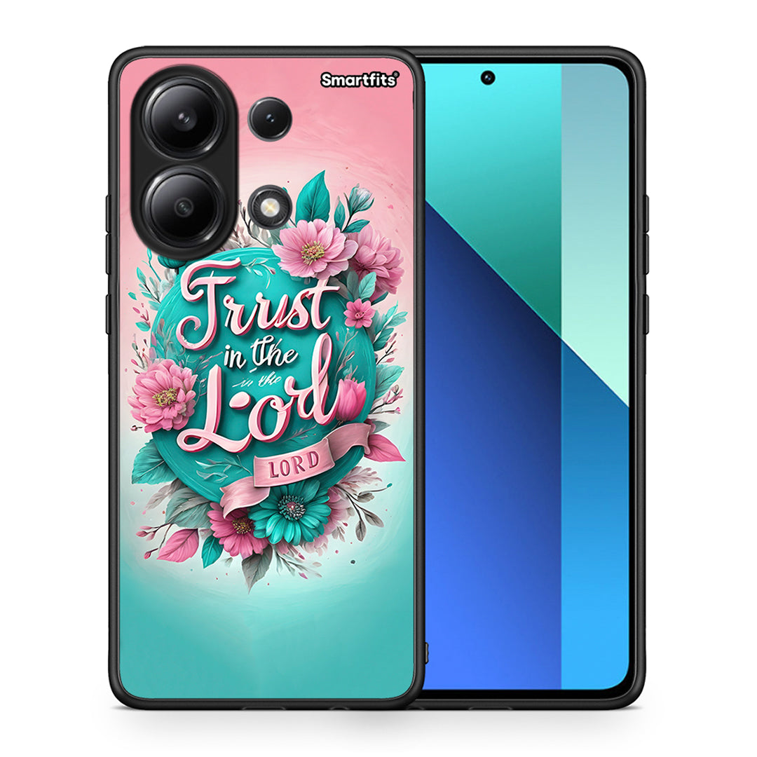 Θήκη Xiaomi Redmi Note 13 4G Lord Trust από τη Smartfits με σχέδιο στο πίσω μέρος και μαύρο περίβλημα | Xiaomi Redmi Note 13 4G Lord Trust case with colorful back and black bezels