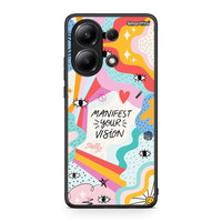 Thumbnail for Xiaomi Redmi Note 13 4G Manifest Your Vision θήκη από τη Smartfits με σχέδιο στο πίσω μέρος και μαύρο περίβλημα | Smartphone case with colorful back and black bezels by Smartfits