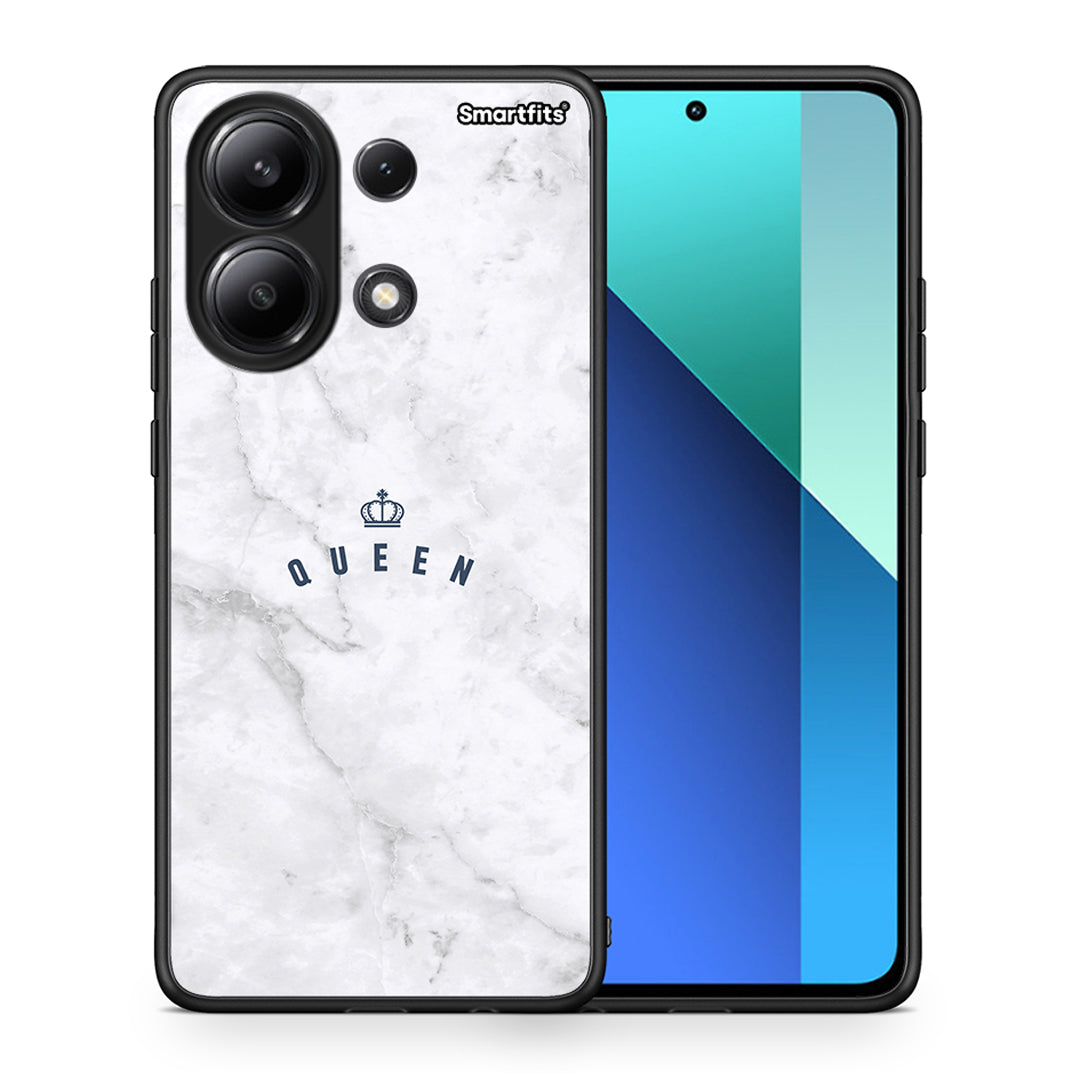 Θήκη Xiaomi Redmi Note 13 4G Queen Marble από τη Smartfits με σχέδιο στο πίσω μέρος και μαύρο περίβλημα | Xiaomi Redmi Note 13 4G Queen Marble case with colorful back and black bezels