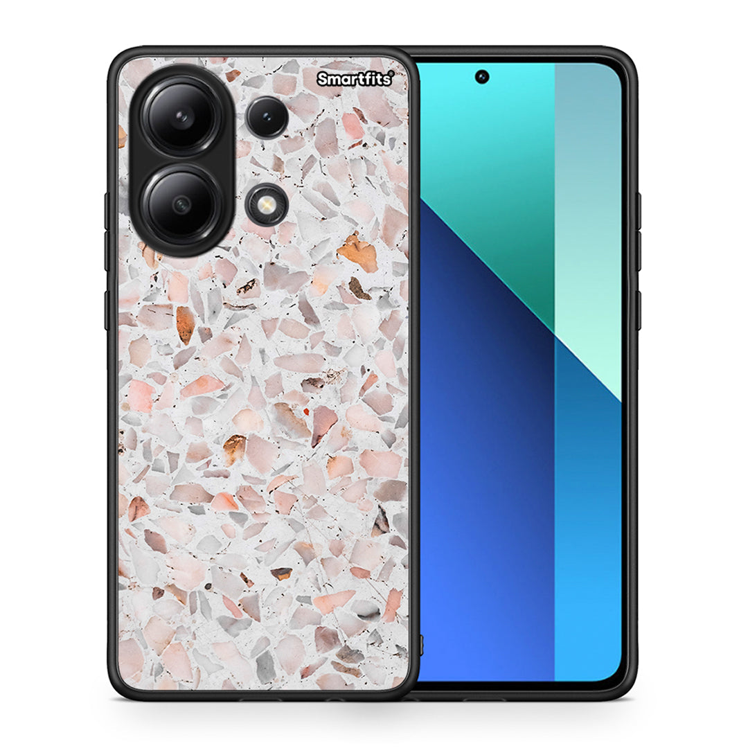 Θήκη Xiaomi Redmi Note 13 4G Marble Terrazzo από τη Smartfits με σχέδιο στο πίσω μέρος και μαύρο περίβλημα | Xiaomi Redmi Note 13 4G Marble Terrazzo case with colorful back and black bezels