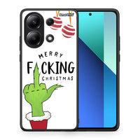 Thumbnail for Θήκη Xiaomi Redmi Note 13 4G Merry F Xmas από τη Smartfits με σχέδιο στο πίσω μέρος και μαύρο περίβλημα | Xiaomi Redmi Note 13 4G Merry F Xmas case with colorful back and black bezels