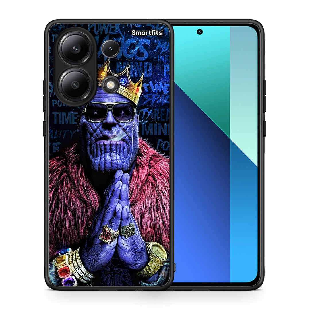 Θήκη Xiaomi Redmi Note 13 4G Thanos PopArt από τη Smartfits με σχέδιο στο πίσω μέρος και μαύρο περίβλημα | Xiaomi Redmi Note 13 4G Thanos PopArt case with colorful back and black bezels