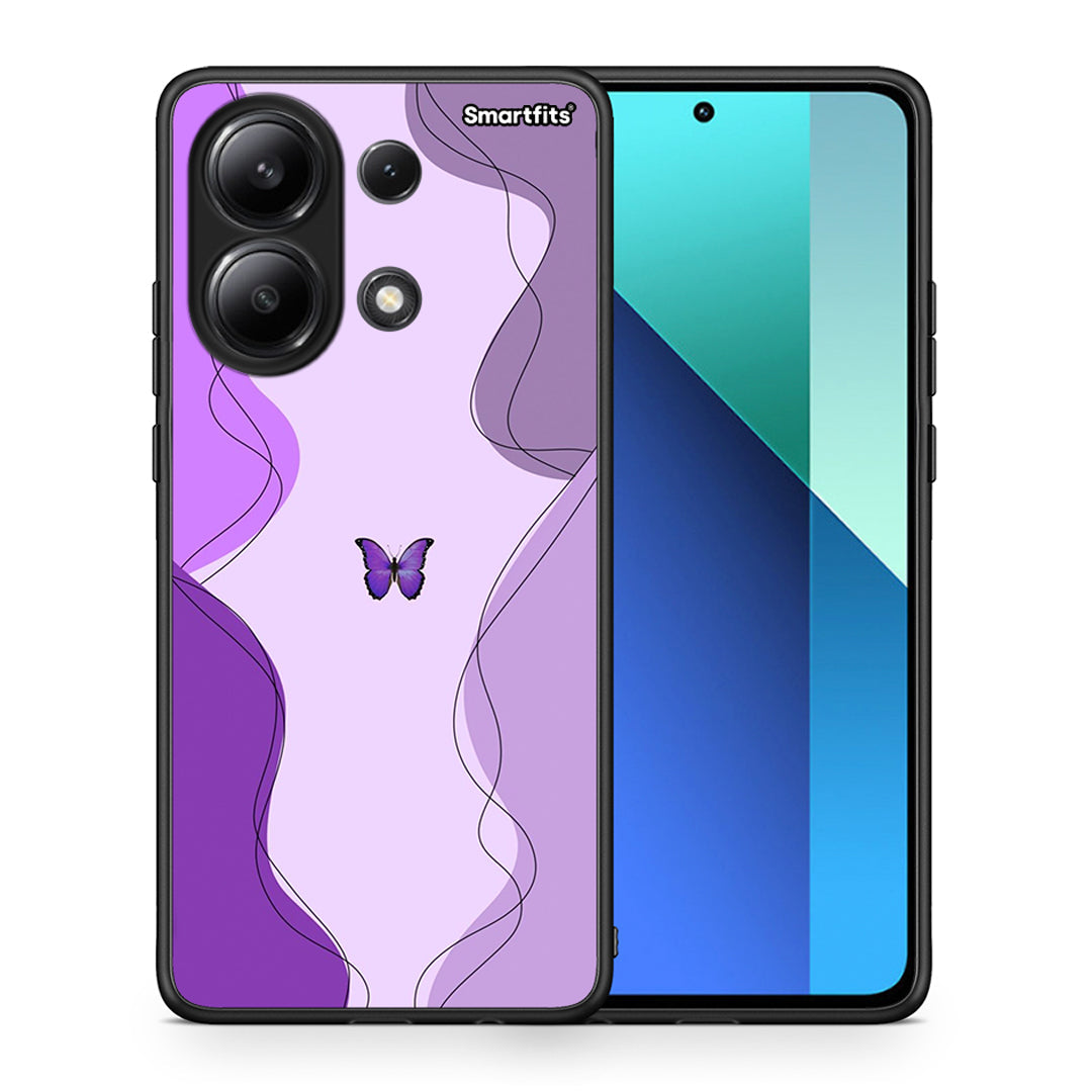 Purple Mariposa - Xiaomi Redmi Note 13 4G θήκη