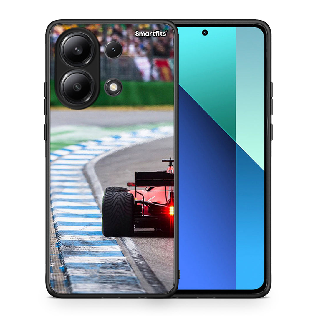 Θήκη Xiaomi Redmi Note 13 4G Racing Vibes από τη Smartfits με σχέδιο στο πίσω μέρος και μαύρο περίβλημα | Xiaomi Redmi Note 13 4G Racing Vibes case with colorful back and black bezels