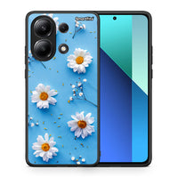 Thumbnail for Θήκη Xiaomi Redmi Note 13 4G Real Daisies από τη Smartfits με σχέδιο στο πίσω μέρος και μαύρο περίβλημα | Xiaomi Redmi Note 13 4G Real Daisies case with colorful back and black bezels