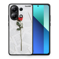 Thumbnail for Θήκη Xiaomi Redmi Note 13 4G Red Rose από τη Smartfits με σχέδιο στο πίσω μέρος και μαύρο περίβλημα | Xiaomi Redmi Note 13 4G Red Rose case with colorful back and black bezels