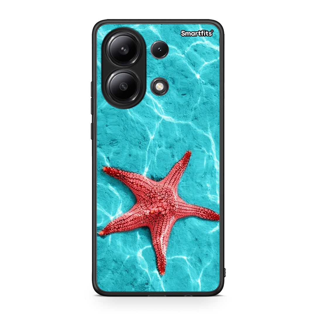 Xiaomi Redmi Note 13 4G Red Starfish Θήκη από τη Smartfits με σχέδιο στο πίσω μέρος και μαύρο περίβλημα | Smartphone case with colorful back and black bezels by Smartfits