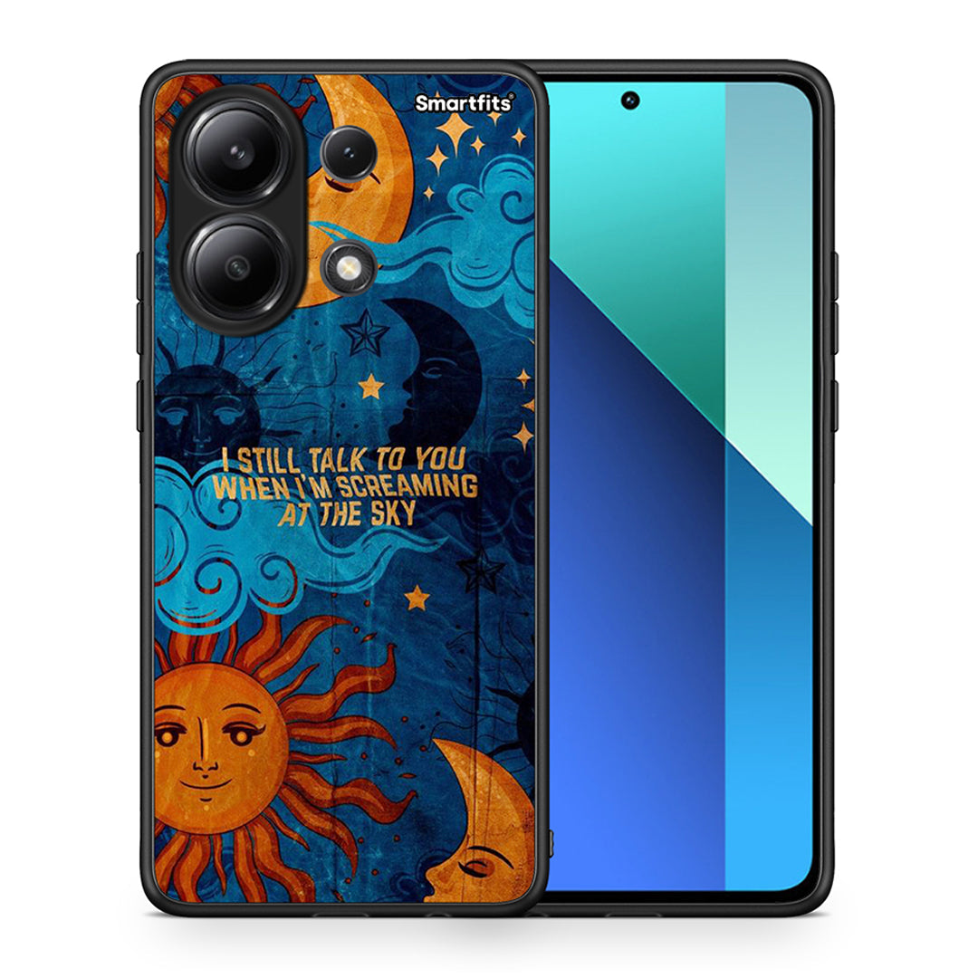 Θήκη Xiaomi Redmi Note 13 4G Screaming Sky από τη Smartfits με σχέδιο στο πίσω μέρος και μαύρο περίβλημα | Xiaomi Redmi Note 13 4G Screaming Sky case with colorful back and black bezels