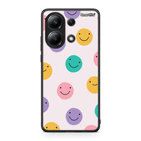 Thumbnail for Xiaomi Redmi Note 13 4G Smiley Faces θήκη από τη Smartfits με σχέδιο στο πίσω μέρος και μαύρο περίβλημα | Smartphone case with colorful back and black bezels by Smartfits