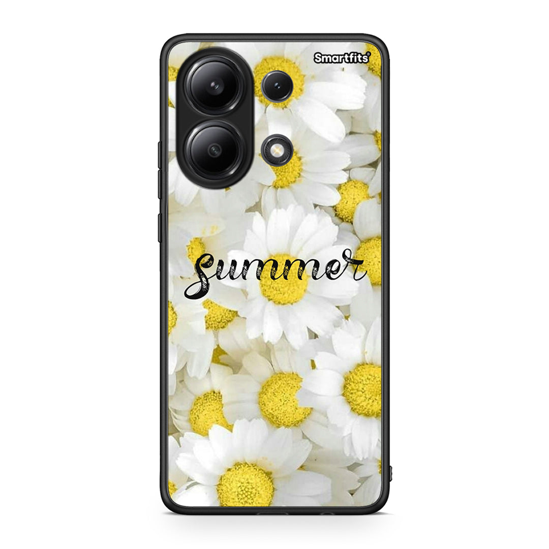 Xiaomi Redmi Note 13 4G Summer Daisies Θήκη από τη Smartfits με σχέδιο στο πίσω μέρος και μαύρο περίβλημα | Smartphone case with colorful back and black bezels by Smartfits