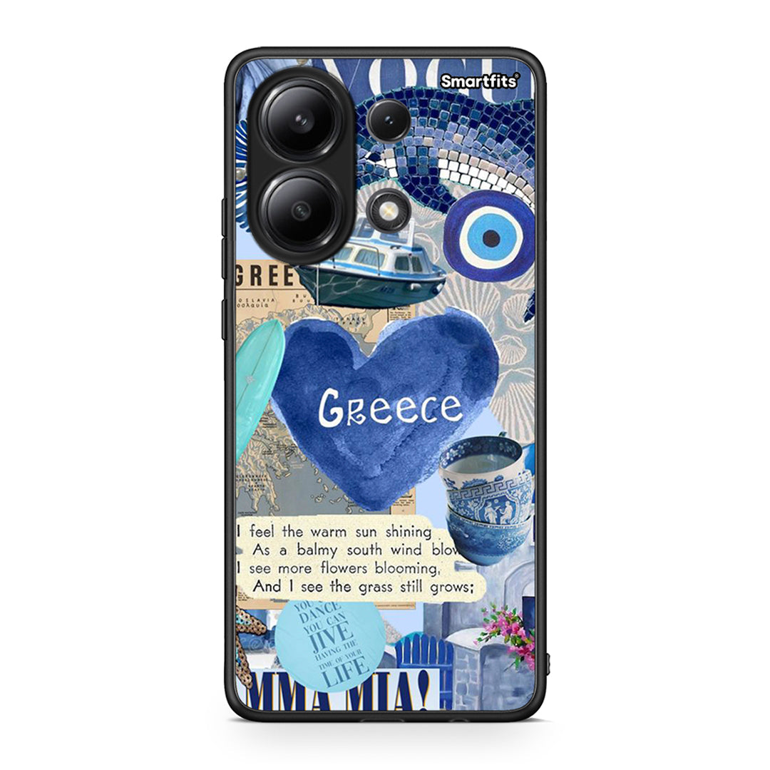 Xiaomi Redmi Note 13 4G Summer In Greece Θήκη από τη Smartfits με σχέδιο στο πίσω μέρος και μαύρο περίβλημα | Smartphone case with colorful back and black bezels by Smartfits
