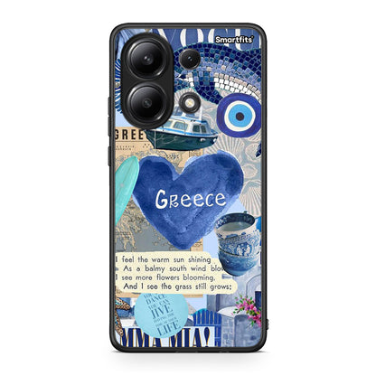 Xiaomi Redmi Note 13 4G Summer In Greece Θήκη από τη Smartfits με σχέδιο στο πίσω μέρος και μαύρο περίβλημα | Smartphone case with colorful back and black bezels by Smartfits