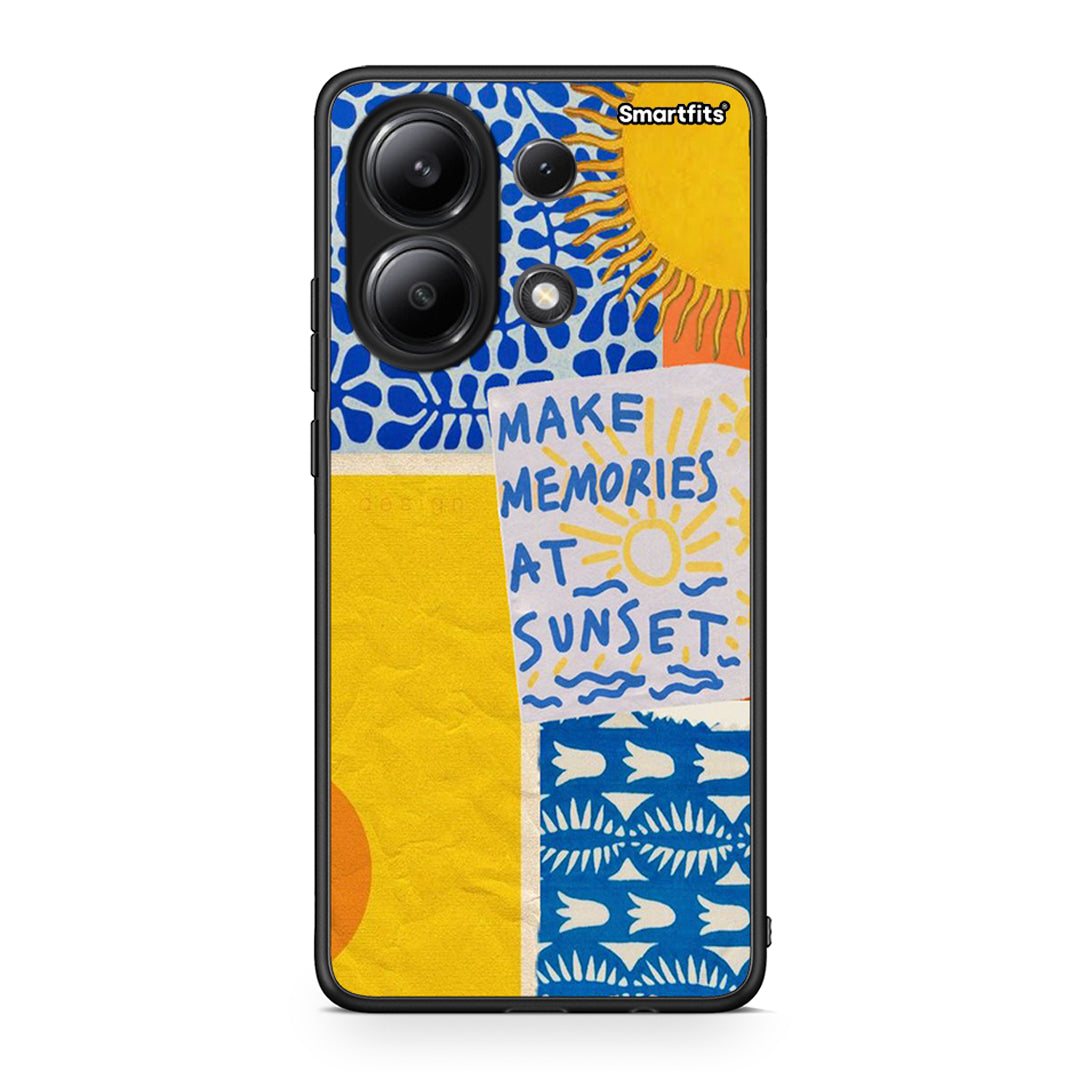 Xiaomi Redmi Note 13 4G Sunset Memories Θήκη από τη Smartfits με σχέδιο στο πίσω μέρος και μαύρο περίβλημα | Smartphone case with colorful back and black bezels by Smartfits
