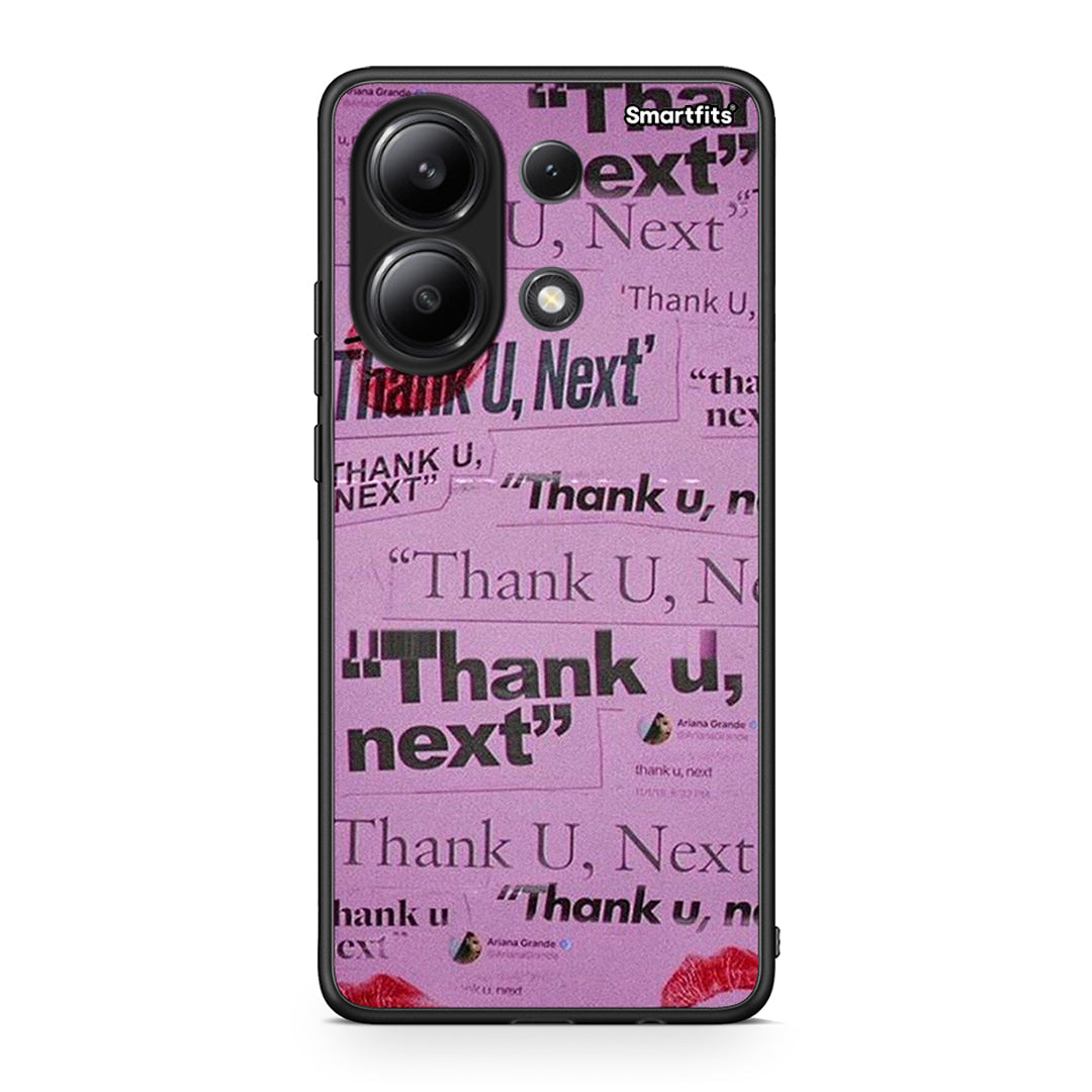 Xiaomi Redmi Note 13 4G Thank You Next Θήκη Αγίου Βαλεντίνου από τη Smartfits με σχέδιο στο πίσω μέρος και μαύρο περίβλημα | Smartphone case with colorful back and black bezels by Smartfits