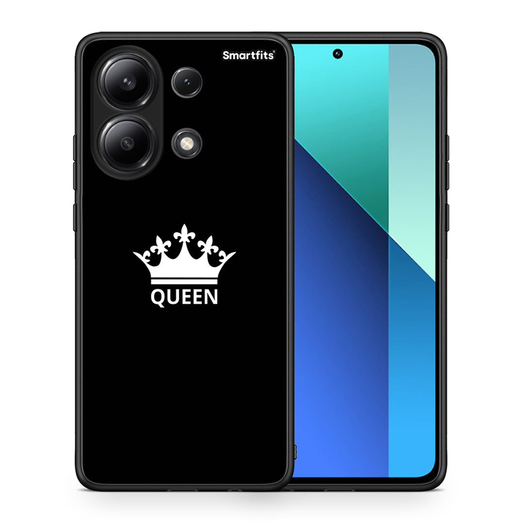 Θήκη Xiaomi Redmi Note 13 4G Queen Valentine από τη Smartfits με σχέδιο στο πίσω μέρος και μαύρο περίβλημα | Xiaomi Redmi Note 13 4G Queen Valentine case with colorful back and black bezels