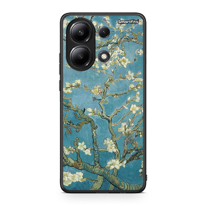 Xiaomi Redmi Note 13 4G White Blossoms θήκη από τη Smartfits με σχέδιο στο πίσω μέρος και μαύρο περίβλημα | Smartphone case with colorful back and black bezels by Smartfits