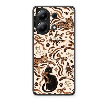 Θήκη Xiaomi Redmi Note 13 4G Wild Cats and Animal Print Collage από τη Smartfits με σχέδιο στο πίσω μέρος και μαύρο περίβλημα | Xiaomi Redmi Note 13 4G Wild Cats and Animal Print Collage case with colorful back and black bezels
