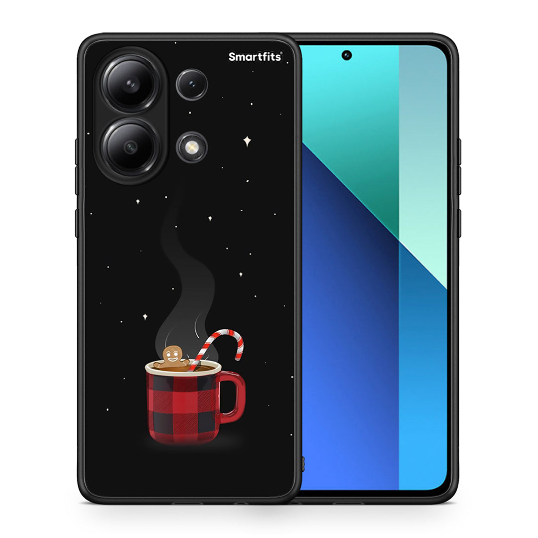 Θήκη Xiaomi Redmi Note 13 4G Xmas Bathing από τη Smartfits με σχέδιο στο πίσω μέρος και μαύρο περίβλημα | Xiaomi Redmi Note 13 4G Xmas Bathing case with colorful back and black bezels