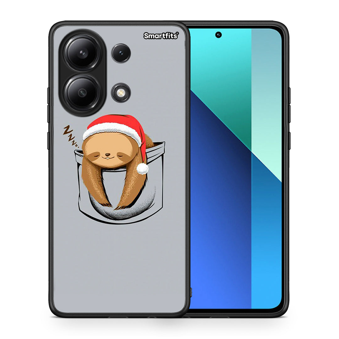 Θήκη Xiaomi Redmi Note 13 4G Xmas Zzzz από τη Smartfits με σχέδιο στο πίσω μέρος και μαύρο περίβλημα | Xiaomi Redmi Note 13 4G Xmas Zzzz case with colorful back and black bezels