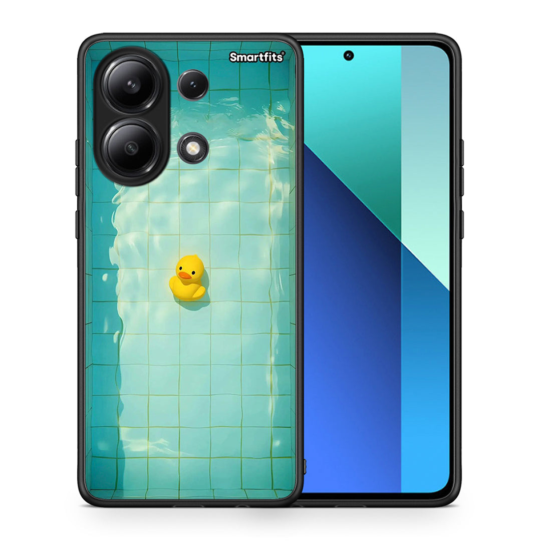 Θήκη Xiaomi Redmi Note 13 4G Yellow Duck από τη Smartfits με σχέδιο στο πίσω μέρος και μαύρο περίβλημα | Xiaomi Redmi Note 13 4G Yellow Duck case with colorful back and black bezels