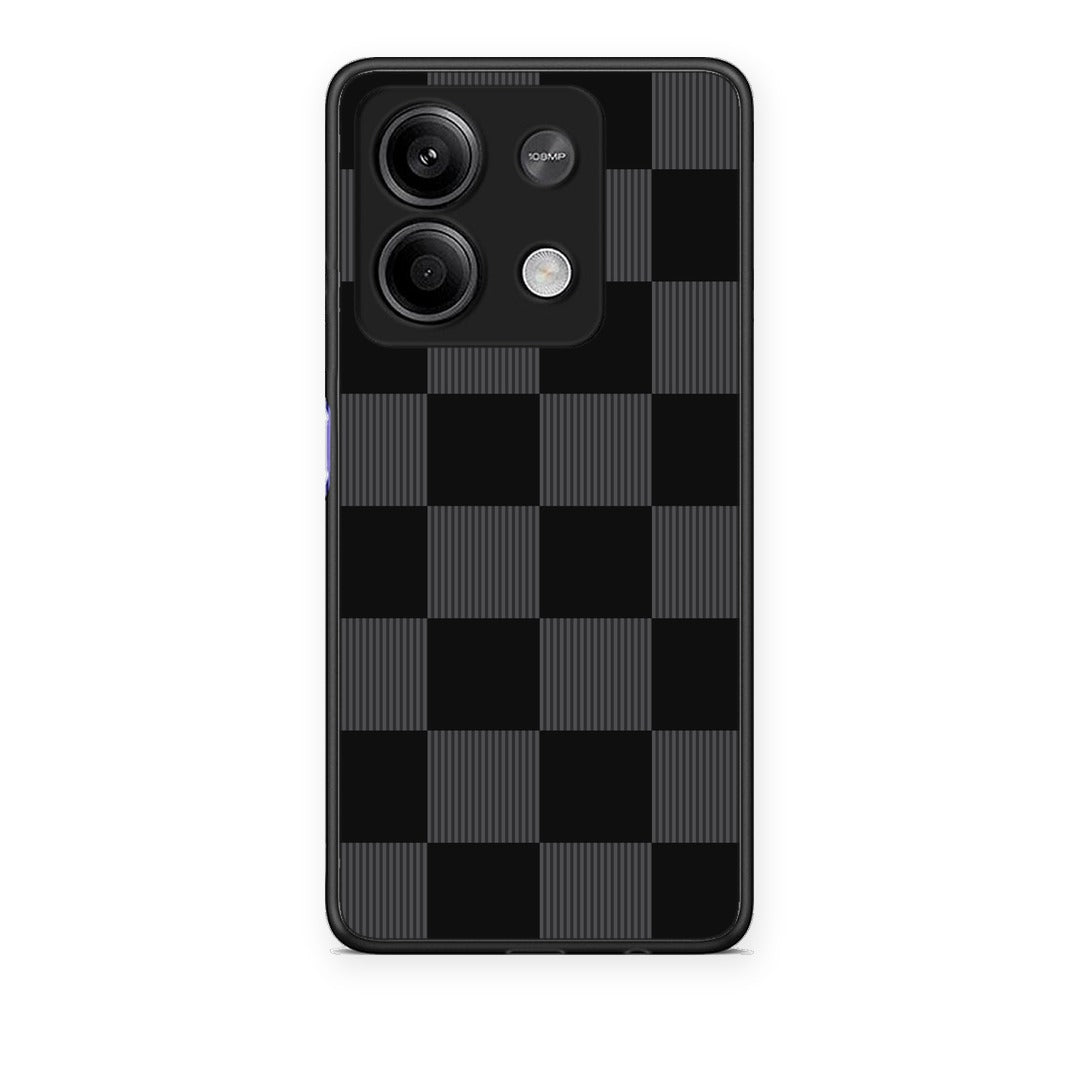 Θήκη Xiaomi Redmi Note 13 5G Black and Charcoal Striped Checks από τη Smartfits με σχέδιο στο πίσω μέρος και μαύρο περίβλημα | Xiaomi Redmi Note 13 5G Black and Charcoal Striped Checks case with colorful back and black bezels