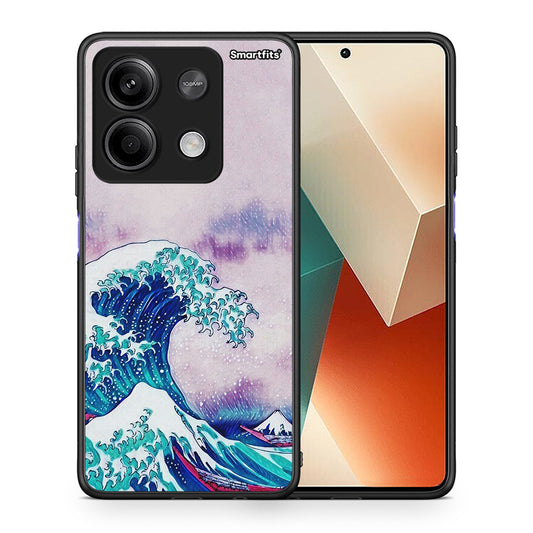 Θήκη Xiaomi Redmi Note 13 5G Blue Waves από τη Smartfits με σχέδιο στο πίσω μέρος και μαύρο περίβλημα | Xiaomi Redmi Note 13 5G Blue Waves case with colorful back and black bezels