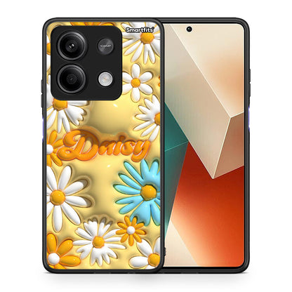 Θήκη Xiaomi Redmi Note 13 5G Bubble Daisies από τη Smartfits με σχέδιο στο πίσω μέρος και μαύρο περίβλημα | Xiaomi Redmi Note 13 5G Bubble Daisies case with colorful back and black bezels