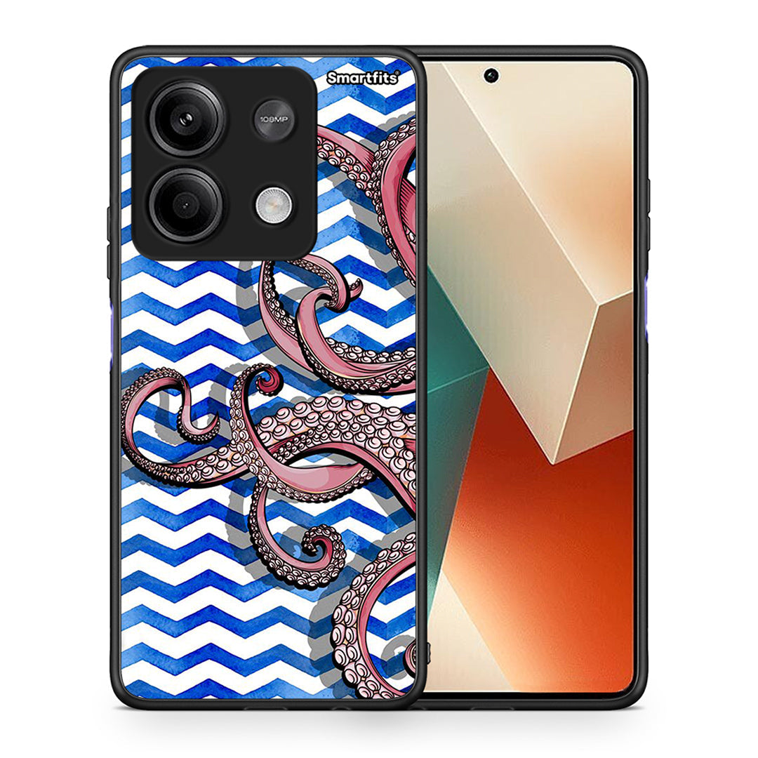 Θήκη Xiaomi Redmi Note 13 5G Chevron Devilfish από τη Smartfits με σχέδιο στο πίσω μέρος και μαύρο περίβλημα | Xiaomi Redmi Note 13 5G Chevron Devilfish case with colorful back and black bezels