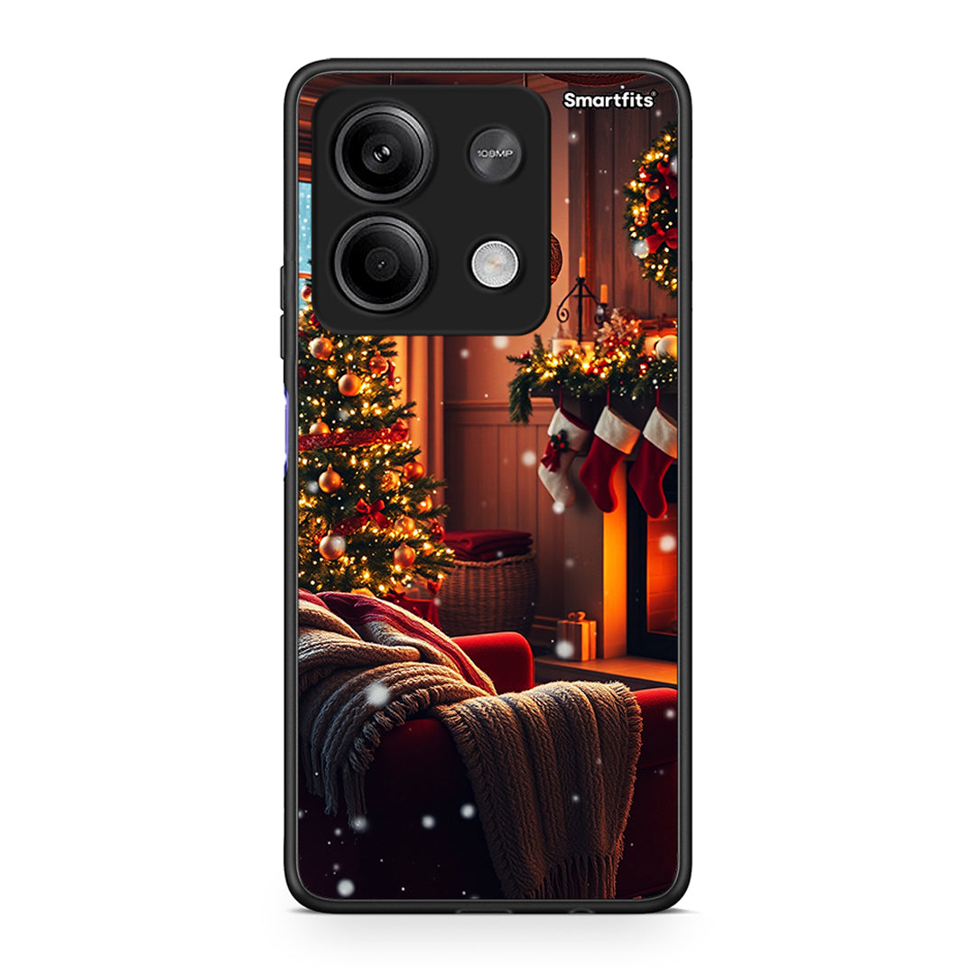 Xiaomi Redmi Note 13 5G Home For Christmas θήκη από τη Smartfits με σχέδιο στο πίσω μέρος και μαύρο περίβλημα | Smartphone case with colorful back and black bezels by Smartfits