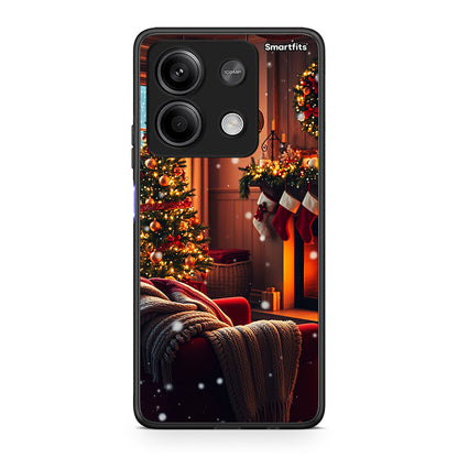 Xiaomi Redmi Note 13 5G Home For Christmas θήκη από τη Smartfits με σχέδιο στο πίσω μέρος και μαύρο περίβλημα | Smartphone case with colorful back and black bezels by Smartfits